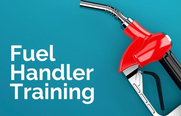 Fuel handler training , shows a gas pump